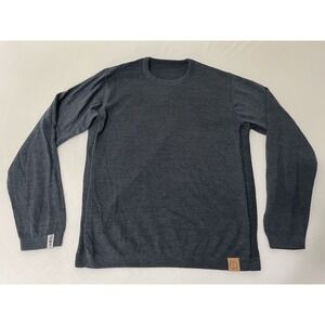 PAKA Mens Sweater XL Blue Royal Alpaca Blend Handmade Pullover Knit Crewneck